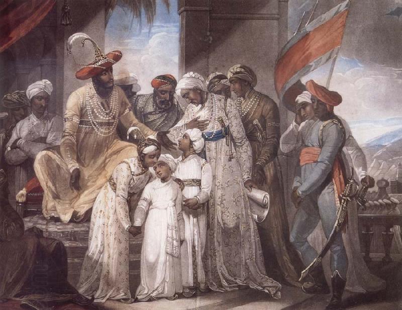 Henry Singleton The Sons of Tipu Sultan Leaving their Father China oil painting art